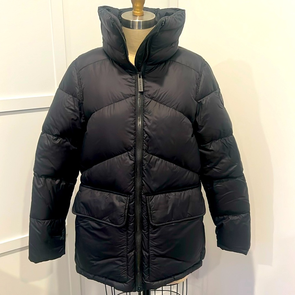 Canada Goose down coat, black, funnel neck, size xs